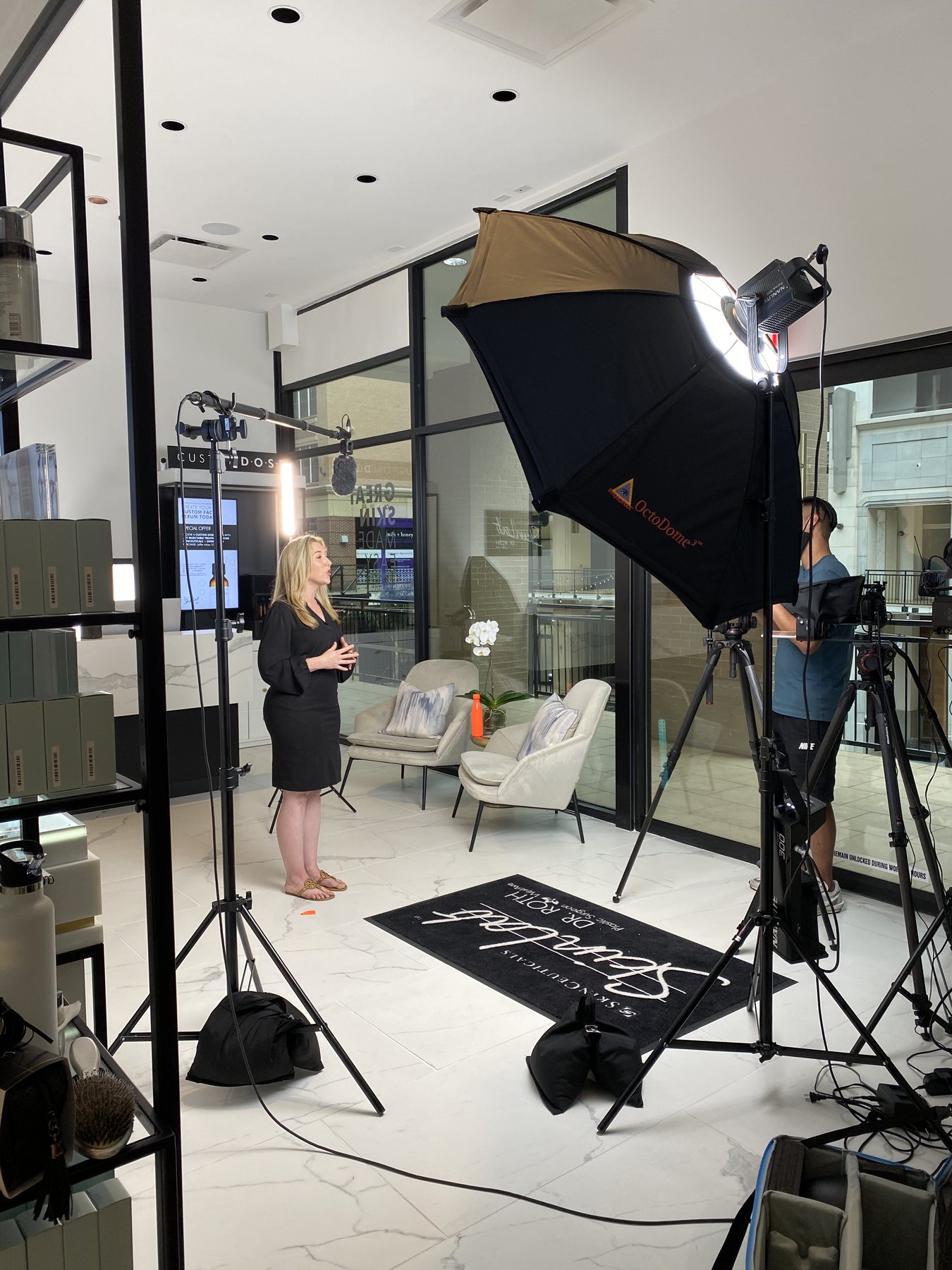 Behind-the-scenes production for training content