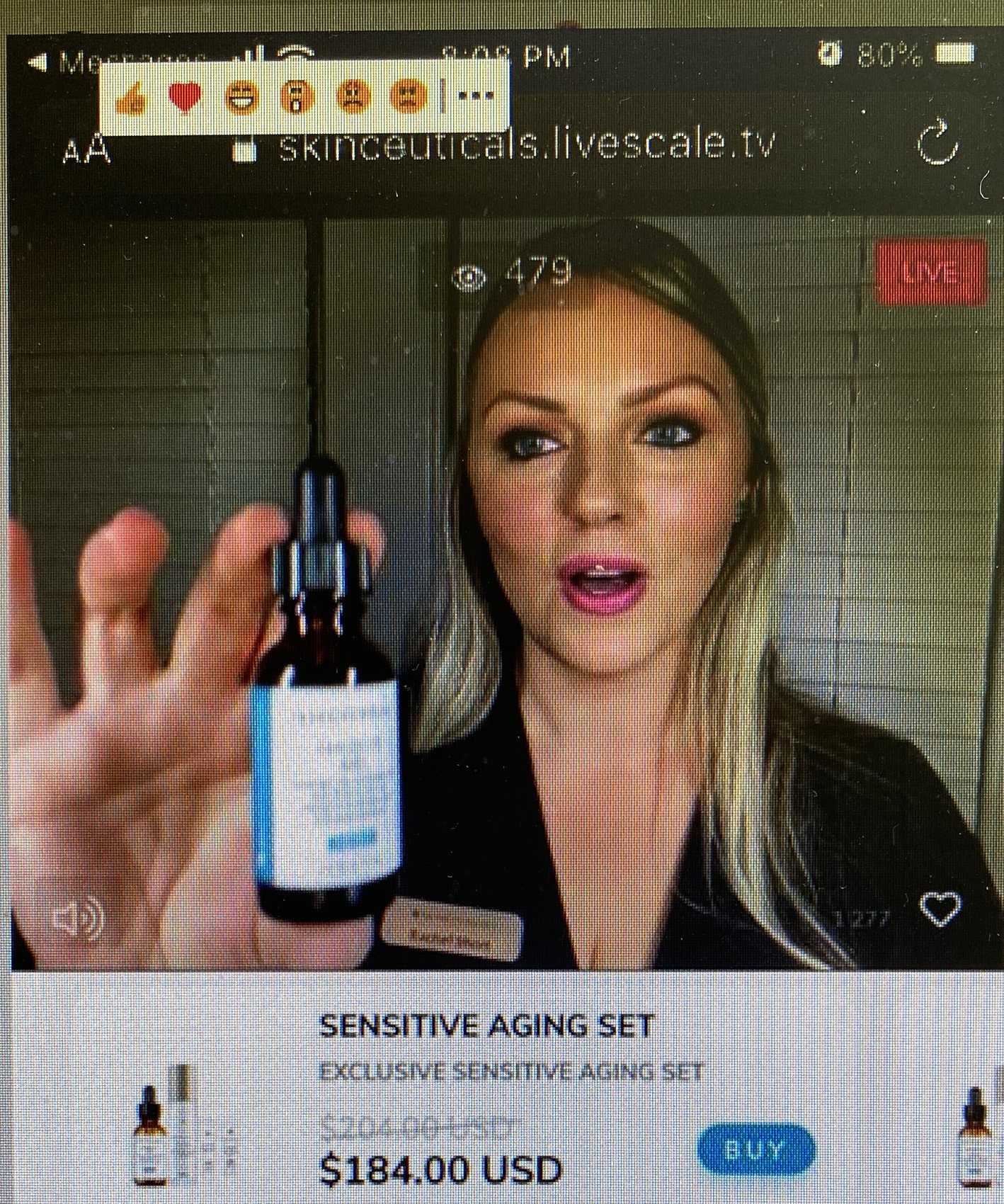 Direct-to-consumer live selling event